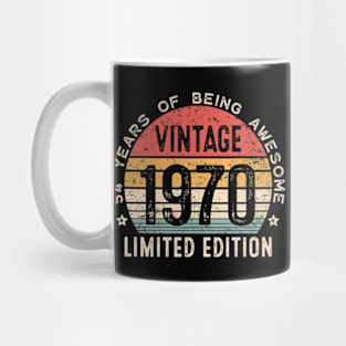 54th Birthday 54 Years Old Man Woman Vintage 1970 Mug